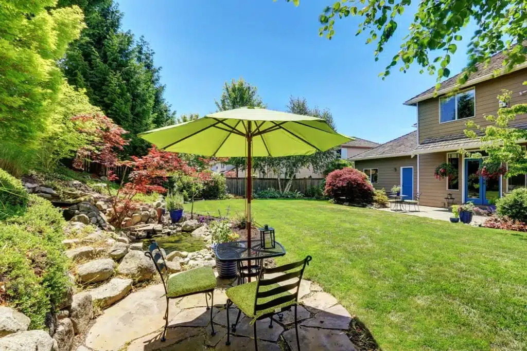 Custom outdoor living and landscape design project in Southern Oregon