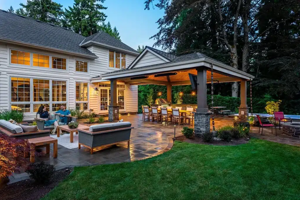 Outdoor living space designed for entertaining and gathering