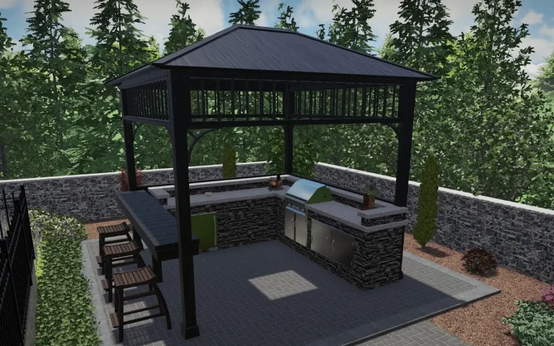 realistic 3d landscape design rendering