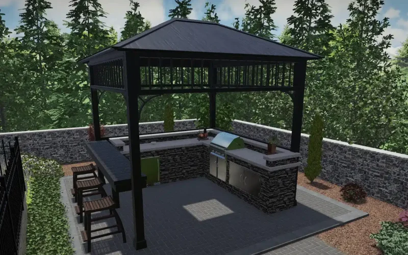 realistic 3d landscape design rendering